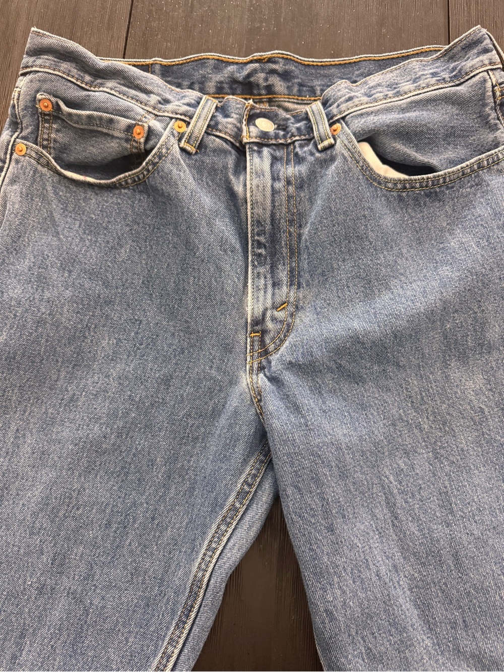 Levis 550 Relaxed Fit Tapered Leg Medium Wash Blue Denim Jeans Mens 34x32 - Picture 4 of 14
